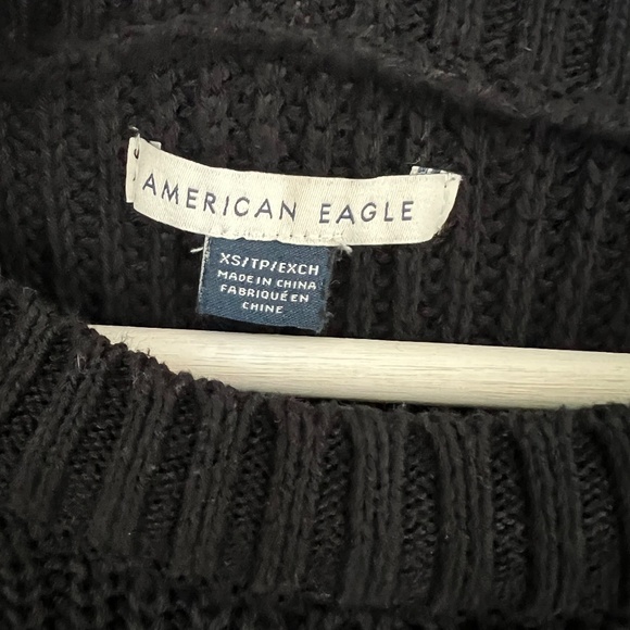 Black Cotton Pullover Sweater - Picture 2 of 4